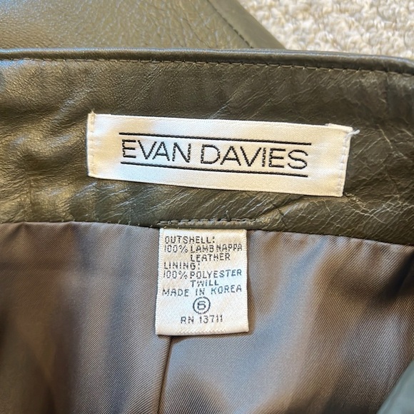 Vintage Lamb Leather Evan Davies Pencil Skirt - Picture 9 of 12